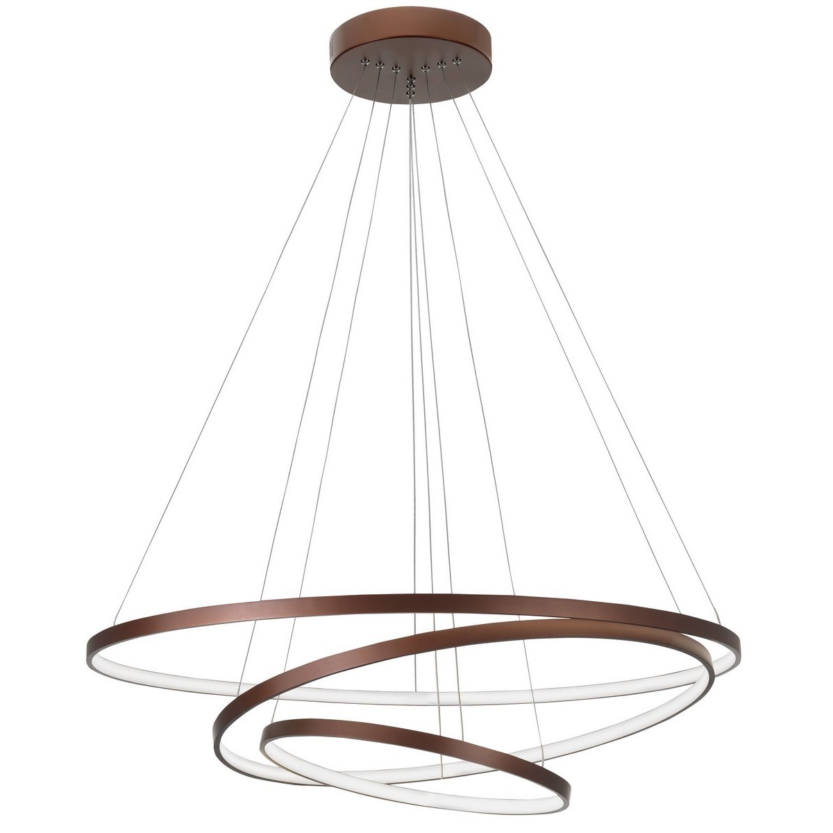 Niepowtarzalna lampa Luces Exclusivas BANDA LE41589 - kolor lampy - brązowy, materiał - aluminium