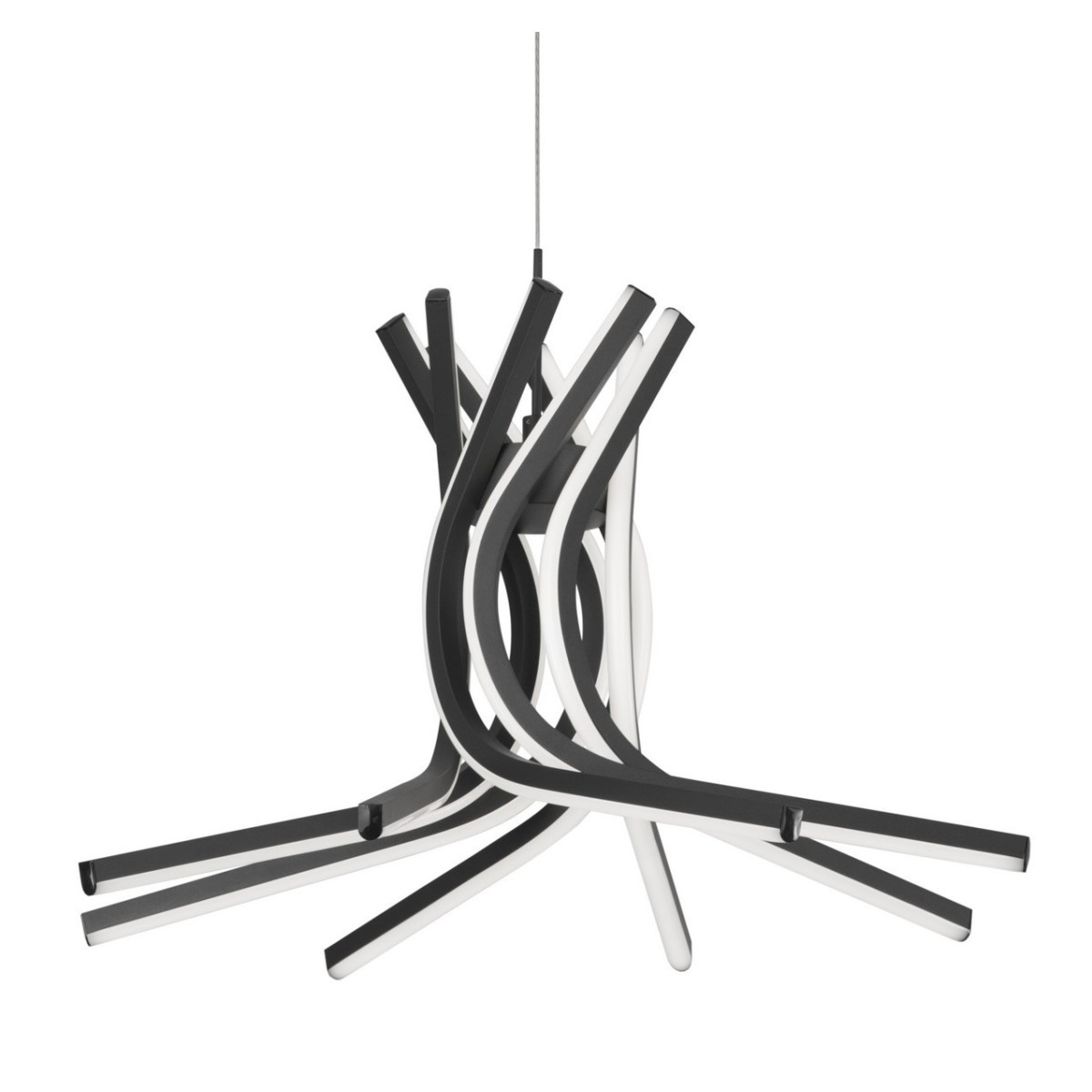 Niecodzienna lampa Luces Exclusivas CEUTA LE41602 - kolor lampy - czarny mat, materiał - aluminium/akryl