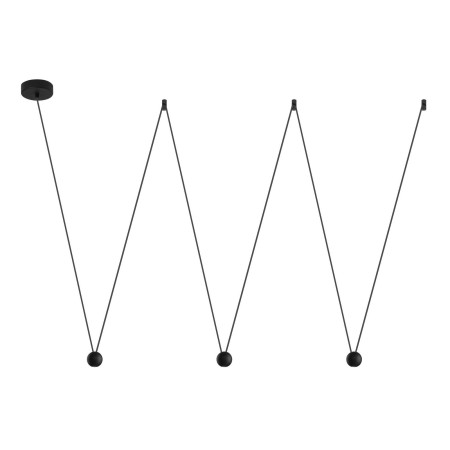 Niepowtarzalna lampa Luces Exclusivas ECIJA LE41613 - kolor lampy - czarny, materiał - aluminium/tkanina