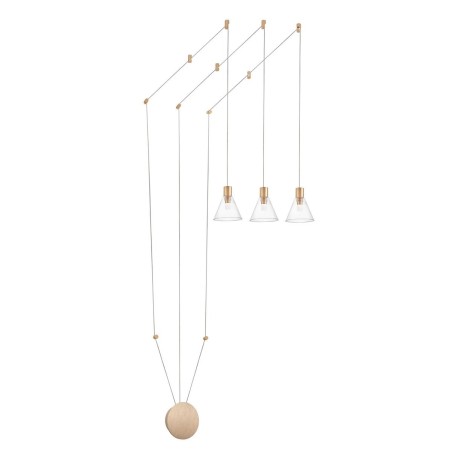 Niepowtarzalna lampa Luces Exclusivas FRIAS LE41631 - kolor lampy - złoty, materiał - aluminium/szkło