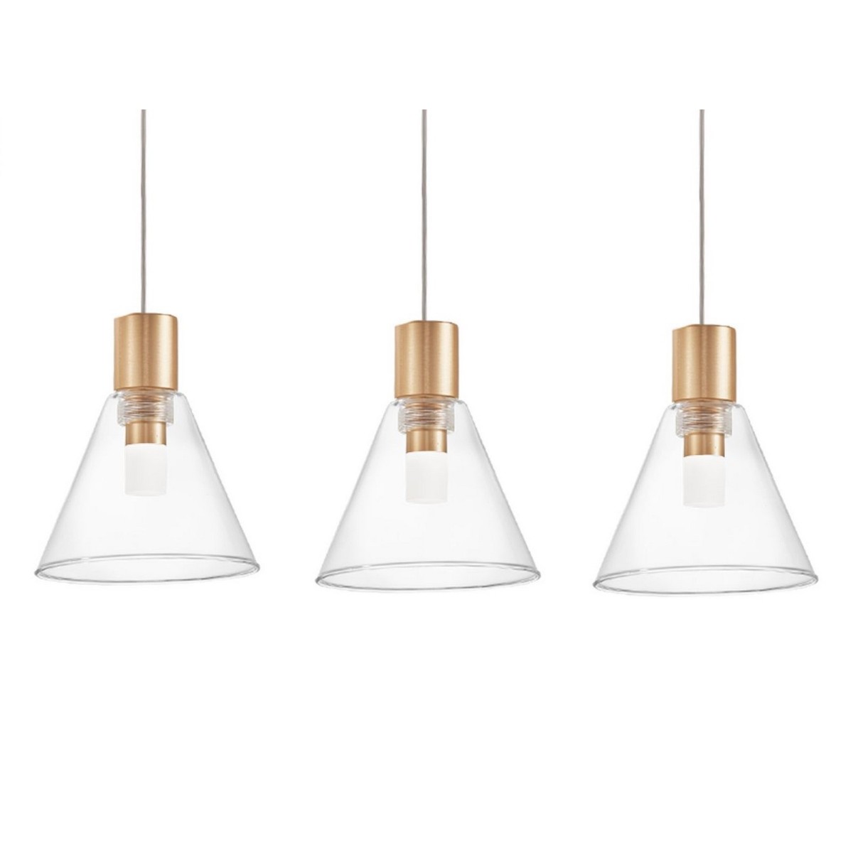 Niepowtarzalna lampa Luces Exclusivas FRIAS LE41631 - kolor lampy - złoty, materiał - aluminium/szkło