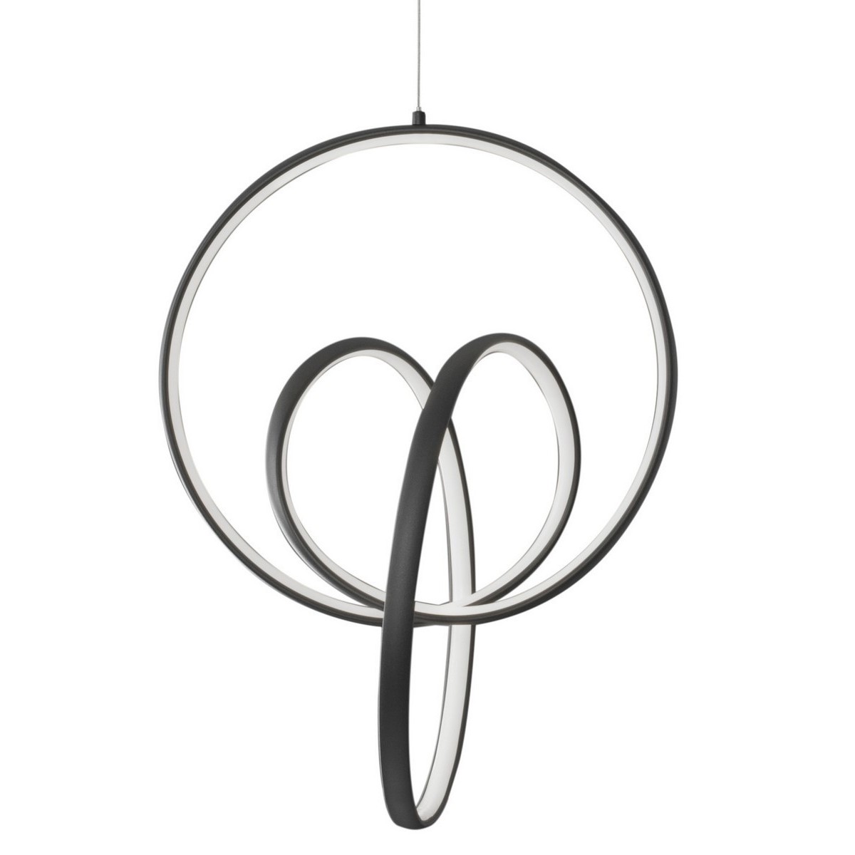 Nowoczesna lampa Luces Exclusivas GIRON LE41640 - kolor lampy - czarny mat, materiał - aluminium/akryl