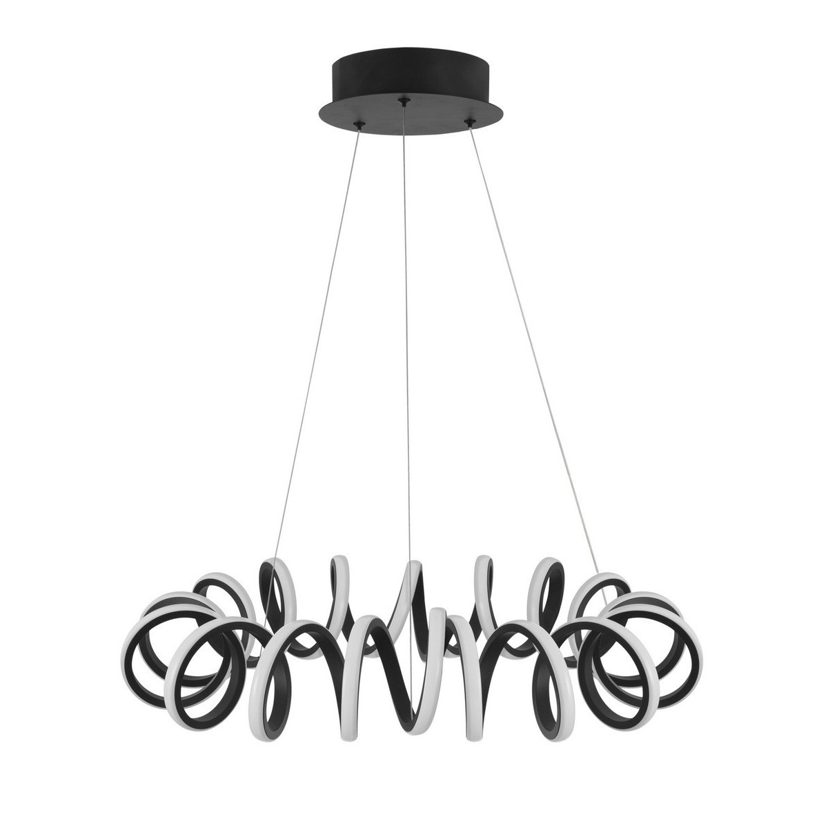 Stylowa lampa Luces Exclusivas GODOY LE41641 - kolor lampy - czarny mat, materiał - aluminium/szkło