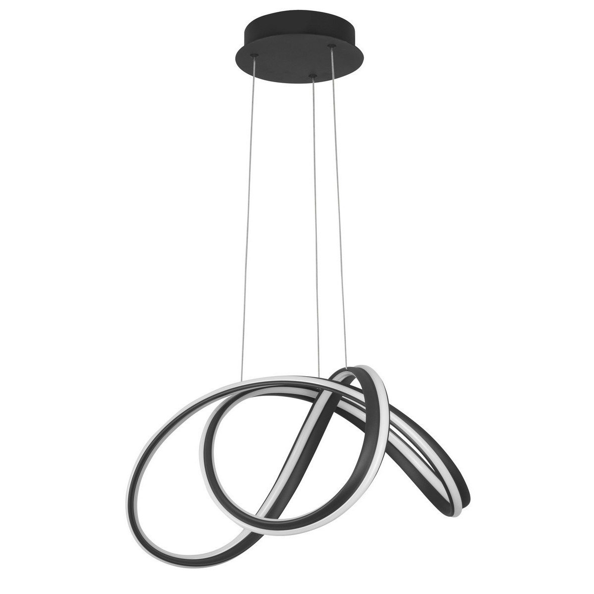 Niecodzienna lampa Luces Exclusivas HANGA LE41650 - kolor lampy - czarny mat, materiał - aluminium/akryl