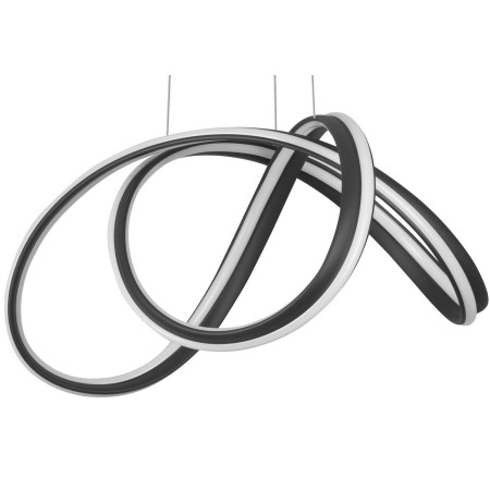 Niecodzienna lampa Luces Exclusivas HANGA LE41650 - kolor lampy - czarny mat, materiał - aluminium/akryl