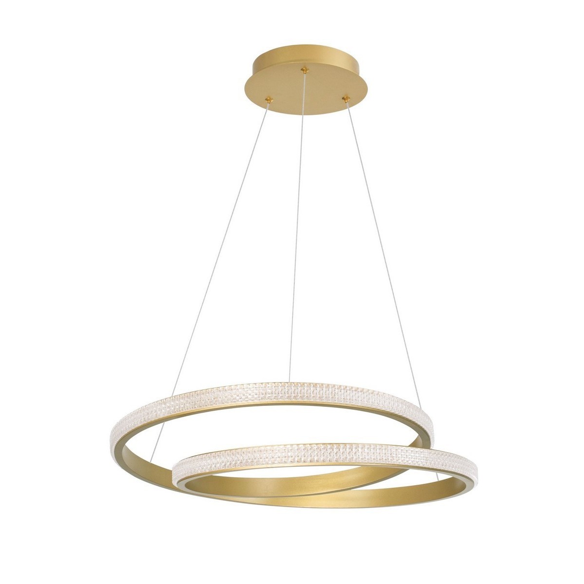 Niecodzienna lampa Luces Exclusivas OBERA LE41711 - kolor lampy - złoty mat, materiał - aluminium/akryl