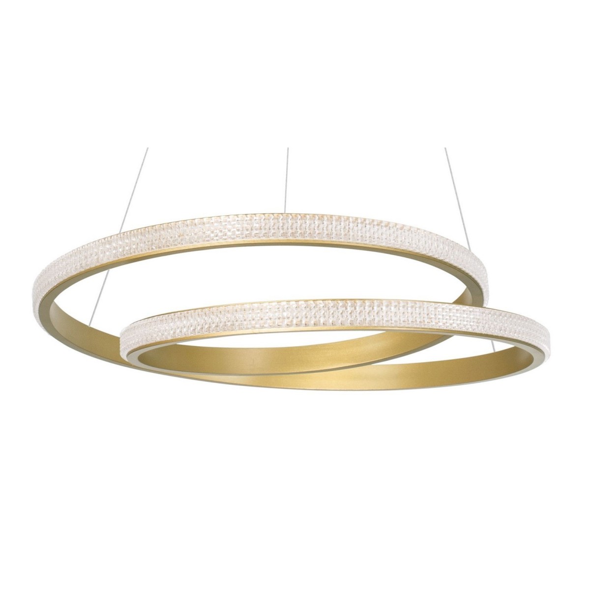 Niecodzienna lampa Luces Exclusivas OBERA LE41711 - kolor lampy - złoty mat, materiał - aluminium/akryl