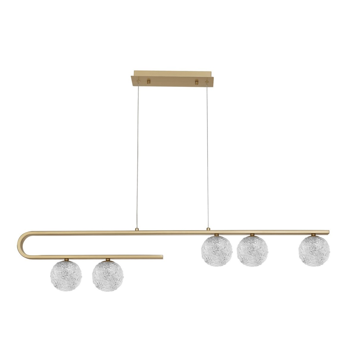 Wyjątkowa oprawa oświetleniowa Luces Exclusivas PASTO LE41735 - kolor lampy - złoty mosiądz, materiał - szkło/stal