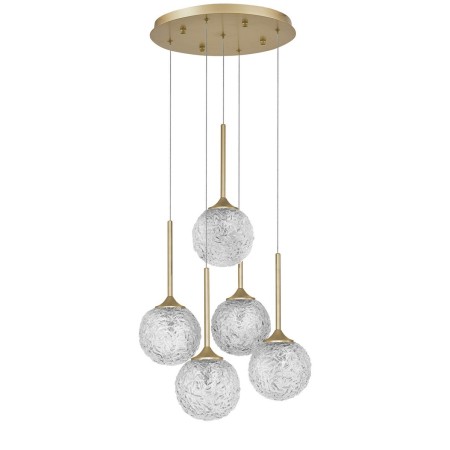 Stylowa lampa Luces Exclusivas PASTO LE41740 - kolor lampy - złoty mosiądz, materiał - szkło/stal