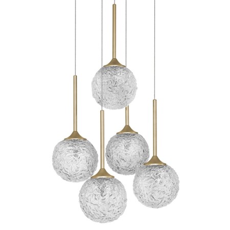 Stylowa lampa Luces Exclusivas PASTO LE41740 - kolor lampy - złoty mosiądz, materiał - szkło/stal