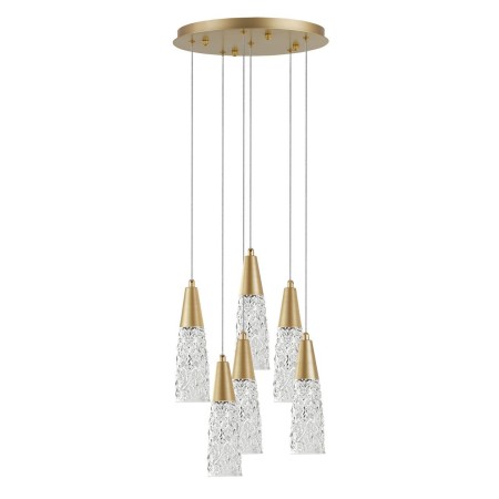 Piękna lampa Luces Exclusivas PENCO LE41744 - kolor lampy - złoty mosiądz, materiał - szkło/stal