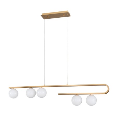 Niepowtarzalna lampa Luces Exclusivas PEREZ LE41748 - kolor lampy - złoty/biały, materiał - szkło