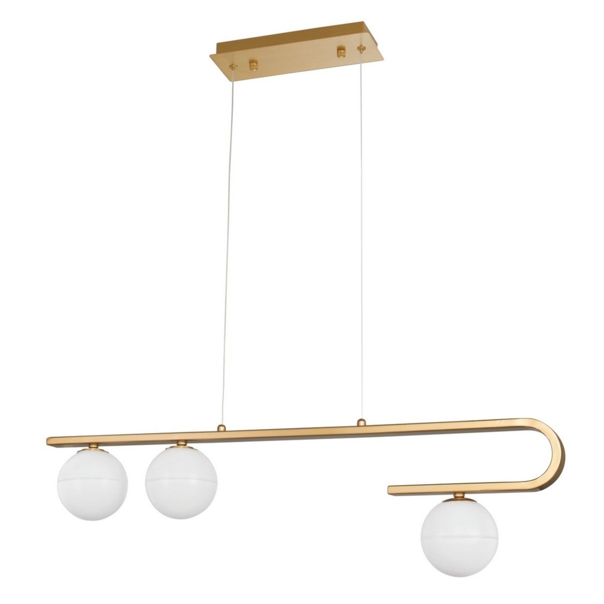 Piękna lampa Luces Exclusivas PEREZ LE41750 - kolor lampy - złoty/biały, materiał - szkło