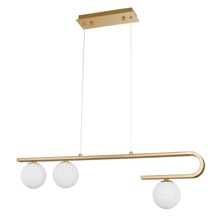 Piękna lampa Luces Exclusivas PEREZ LE41750 - kolor lampy - złoty/biały, materiał - szkło