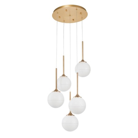 Stylowa lampa Luces Exclusivas PEREZ LE41752 - kolor lampy - złoty/biały, materiał - szkło