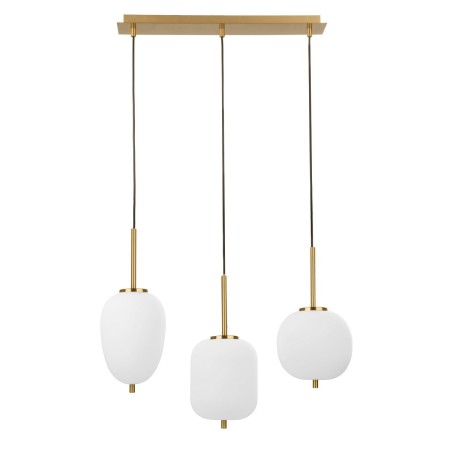 Niepowtarzalna lampa Luces Exclusivas PILAR LE41760 - kolor lampy - biały/antyczny mosiądz, materiał - metal/szkło