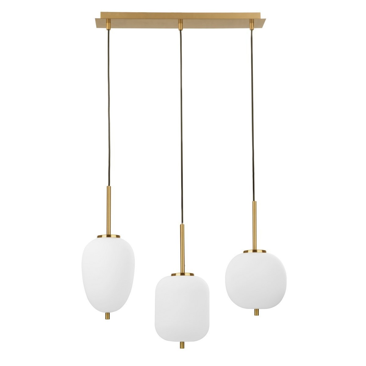 Niepowtarzalna lampa Luces Exclusivas PILAR LE41760 - kolor lampy - biały/antyczny mosiądz, materiał - metal/szkło