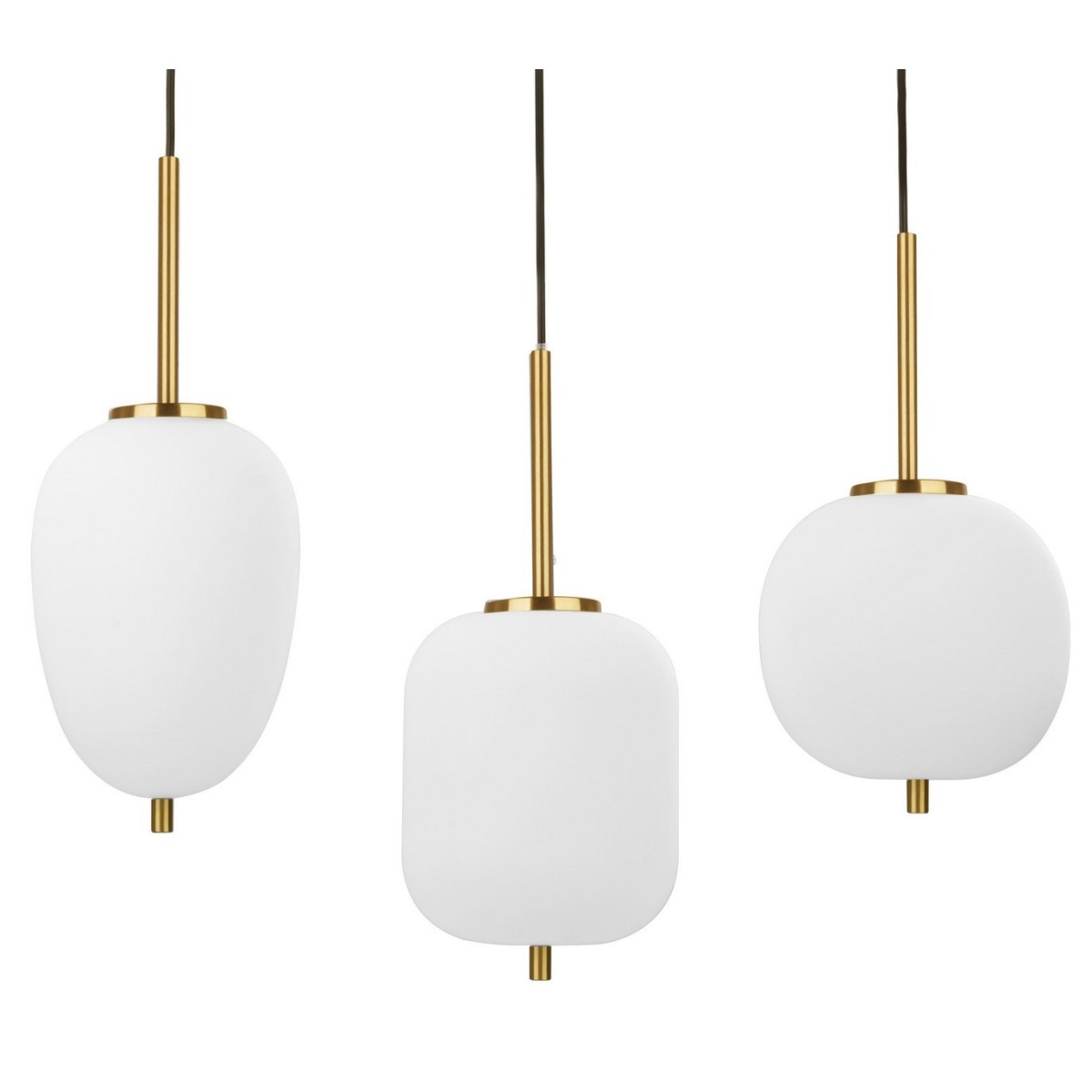 Niepowtarzalna lampa Luces Exclusivas PILAR LE41760 - kolor lampy - biały/antyczny mosiądz, materiał - metal/szkło