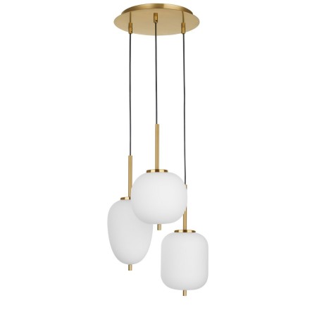 Niecodzienna lampa Luces Exclusivas PILAR LE41761 - kolor lampy - biały/antyczny mosiądz, materiał - metal/szkło