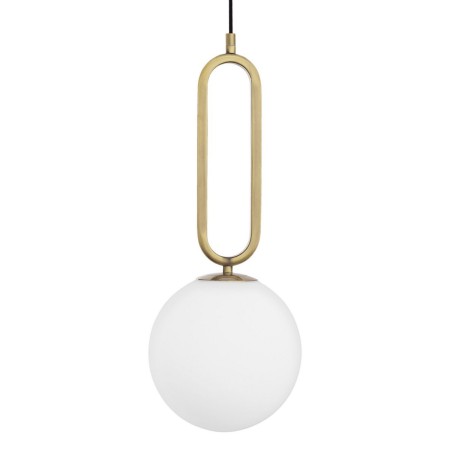 Stylowa lampa Luces Exclusivas PINTO LE41764 - kolor lampy - biały/mosiądz, materiał - metal/szkło