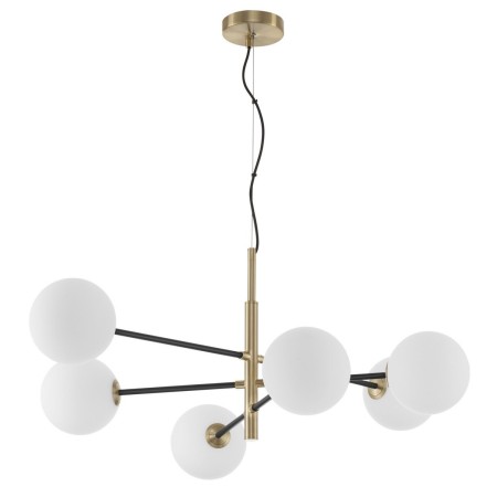 Niecodzienna lampa Luces Exclusivas PLATO LE41767 - kolor lampy - biały/czarny/satynowe złoto, materiał - metal/szkło