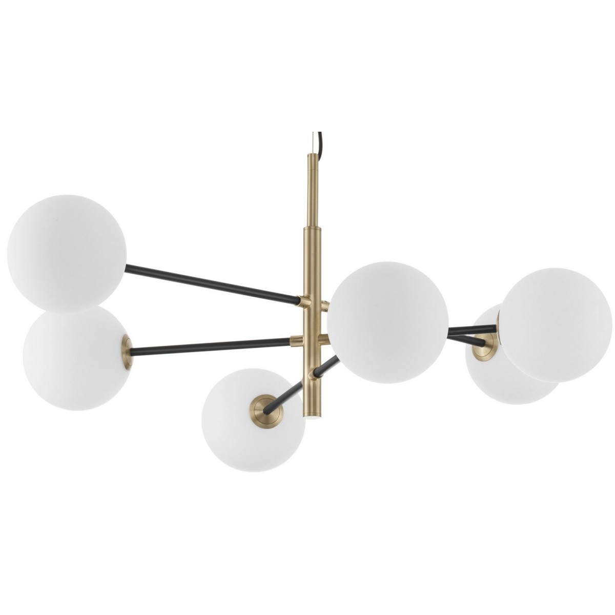 Niecodzienna lampa Luces Exclusivas PLATO LE41767 - kolor lampy - biały/czarny/satynowe złoto, materiał - metal/szkło