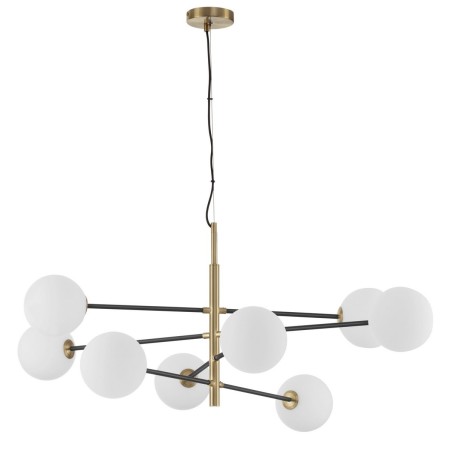 Piękna lampa Luces Exclusivas PLATO LE41768 - kolor lampy - biały/czarny/satynowe złoto, materiał - metal/szkło