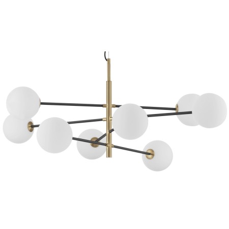 Piękna lampa Luces Exclusivas PLATO LE41768 - kolor lampy - biały/czarny/satynowe złoto, materiał - metal/szkło