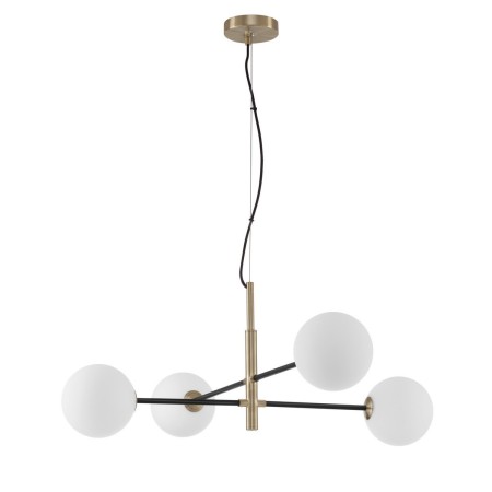 Nowoczesna lampa Luces Exclusivas PLATO LE41769 - kolor lampy - biały/czarny/satynowe złoto, materiał - metal/szkło
