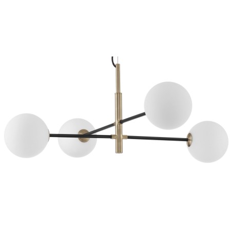 Nowoczesna lampa Luces Exclusivas PLATO LE41769 - kolor lampy - biały/czarny/satynowe złoto, materiał - metal/szkło
