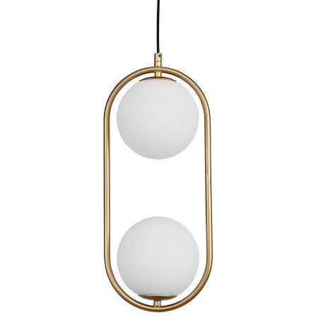 Niepowtarzalna lampa Luces Exclusivas RENGO LE41772 - kolor lampy - złoty mosiądz, materiał - metal/szkło