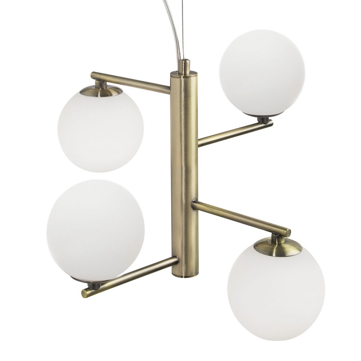 Niepowtarzalna lampa Luces Exclusivas TALCA LE41790 - kolor lampy - opal/mosiądz, materiał - metal/szkło