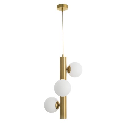Niecodzienna lampa Luces Exclusivas TIGRE LE41791 - kolor lampy - biały/antyczny mosiądz, materiał - metal/szkło