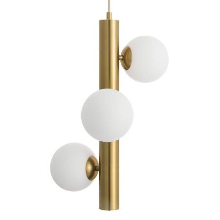 Niecodzienna lampa Luces Exclusivas TIGRE LE41791 - kolor lampy - biały/antyczny mosiądz, materiał - metal/szkło