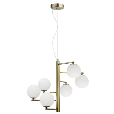 Nowoczesna lampa Luces Exclusivas TALCA LE41793 - kolor lampy - opal/mosiądz, materiał - metal/szkło