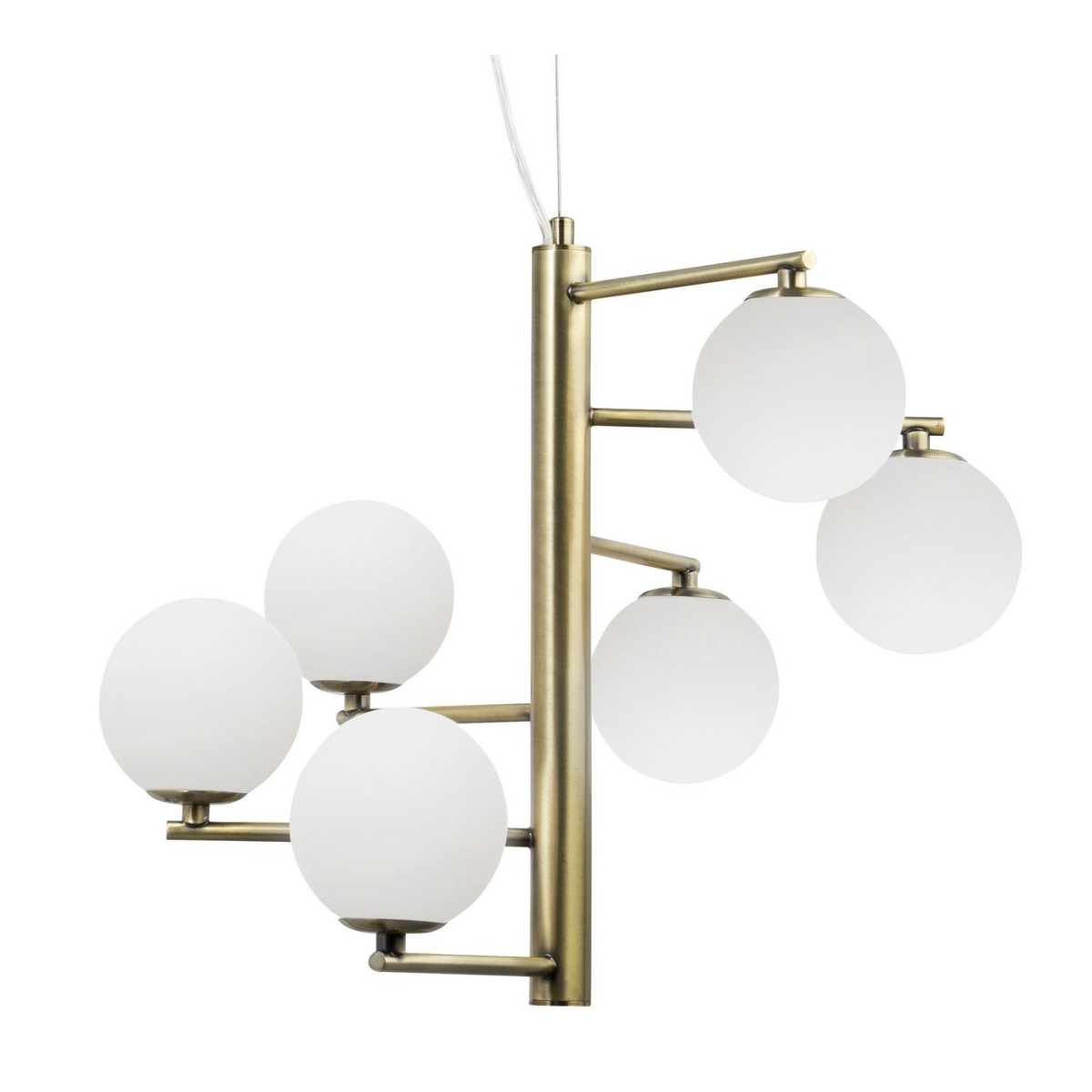 Nowoczesna lampa Luces Exclusivas TALCA LE41793 - kolor lampy - opal/mosiądz, materiał - metal/szkło