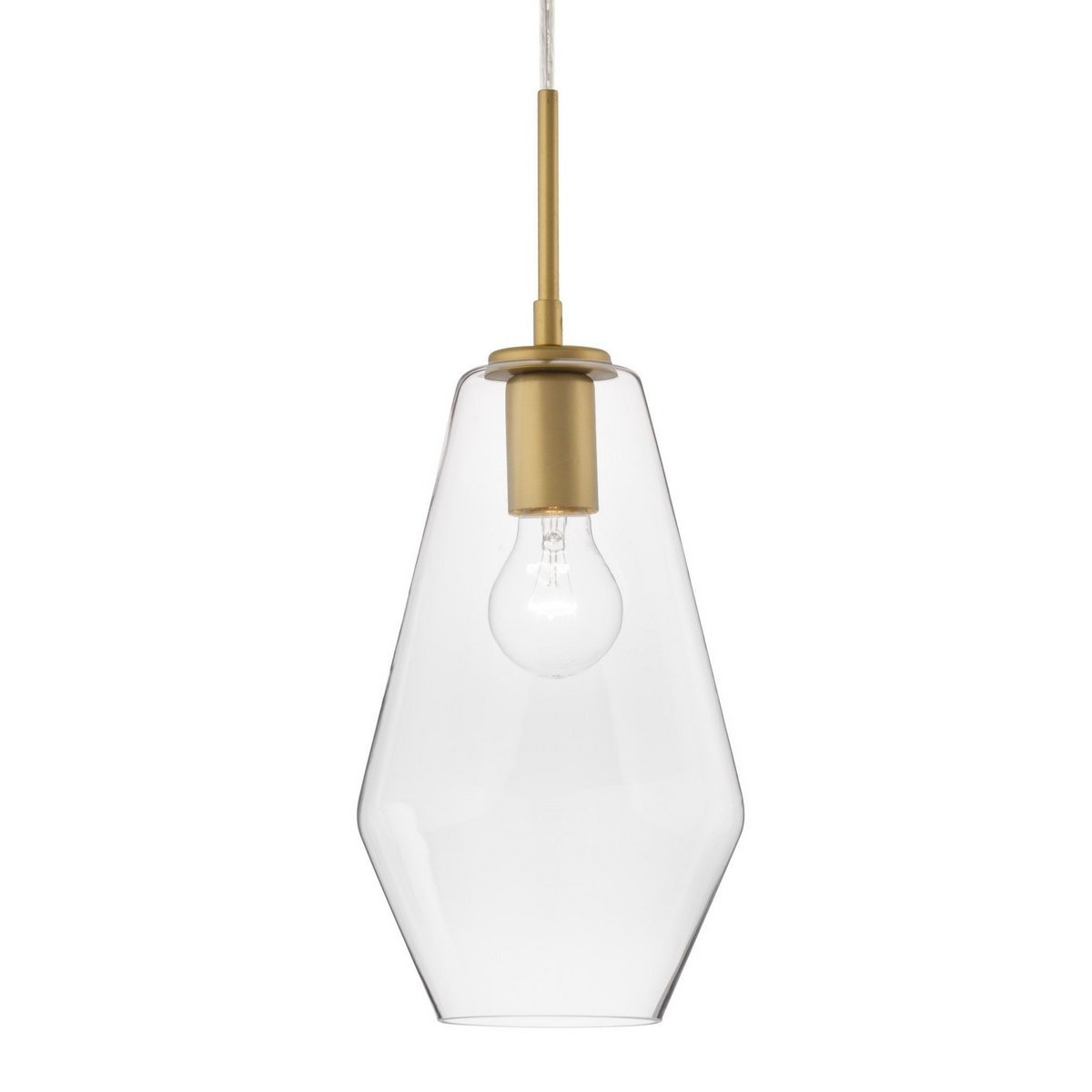 Niepowtarzalna lampa Luces Exclusivas TULUA LE41796 - kolor lampy - złoty/transparentny, materiał - metal/szkło