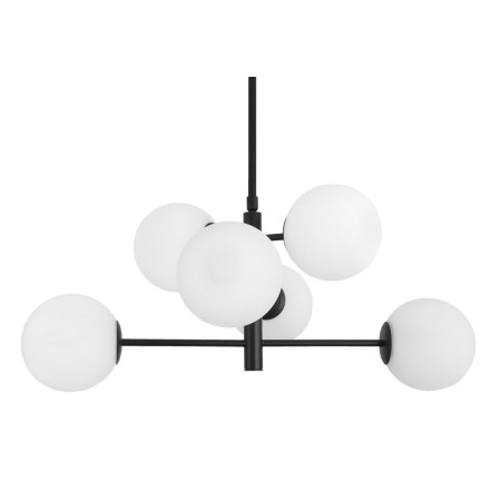 Nowoczesna lampa Luces Exclusivas TURBO LE41803 - kolor lampy - biały/czarny, materiał - metal/szkło