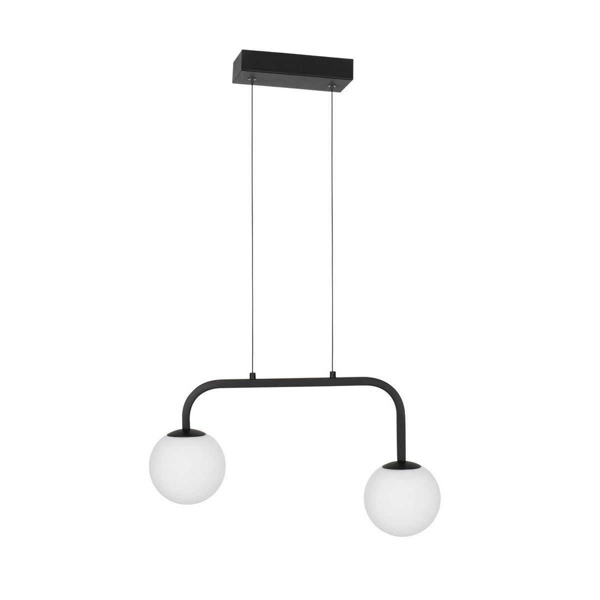 Stylowa lampa Luces Exclusivas UBEDA LE41804 - kolor lampy - czarny/biały, materiał - metal/aluminium/szkło