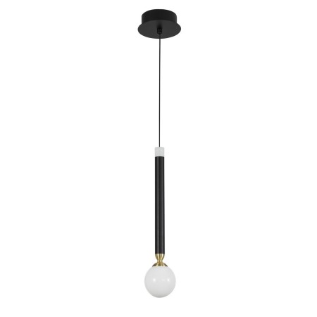 Stylowa lampa Luces Exclusivas UNION LE41810 - kolor lampy - czarny/mosiądz/opal, materiał - szkło/akryl/aluminium