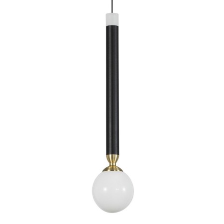 Stylowa lampa Luces Exclusivas UNION LE41810 - kolor lampy - czarny/mosiądz/opal, materiał - szkło/akryl/aluminium