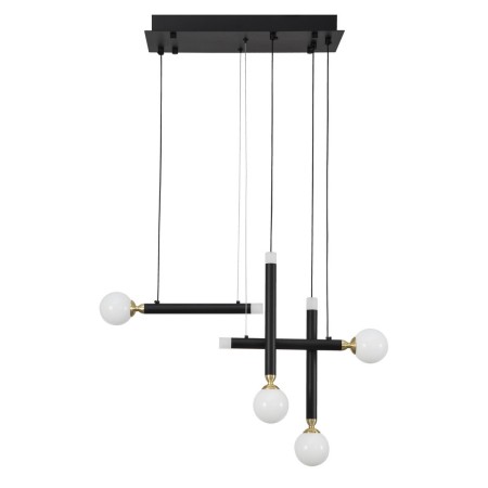 Wyjątkowa oprawa oświetleniowa Luces Exclusivas UNION LE41811 - kolor lampy - czarny/mosiądz/opal, materiał - szkło/akry