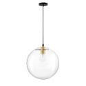 Niecodzienna lampa Luces Exclusivas UPATA LE41813 - kolor lampy - transparentny /czarny/złoty, materiał - metal/szkło