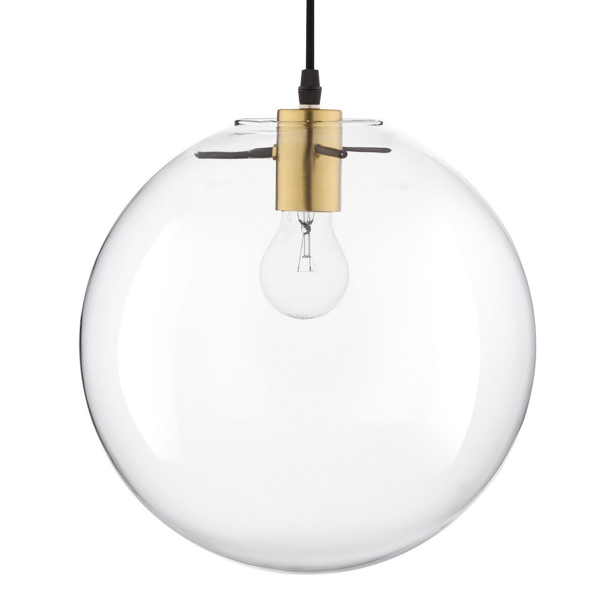 Niecodzienna lampa Luces Exclusivas UPATA LE41813 - kolor lampy - transparentny /czarny/złoty, materiał - metal/szkło