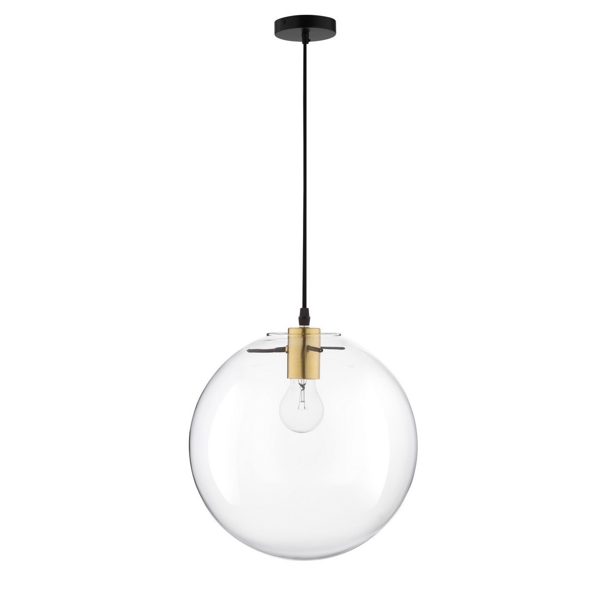 Piękna lampa Luces Exclusivas UPATA LE41814 - kolor lampy - transparentny /czarny/złoty, materiał - metal/szkło