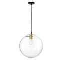 Piękna lampa Luces Exclusivas UPATA LE41814 - kolor lampy - transparentny /czarny/złoty, materiał - metal/szkło