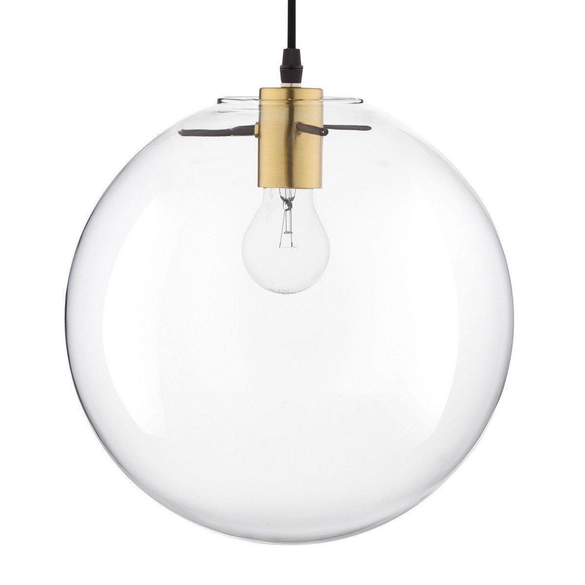 Piękna lampa Luces Exclusivas UPATA LE41814 - kolor lampy - transparentny /czarny/złoty, materiał - metal/szkło