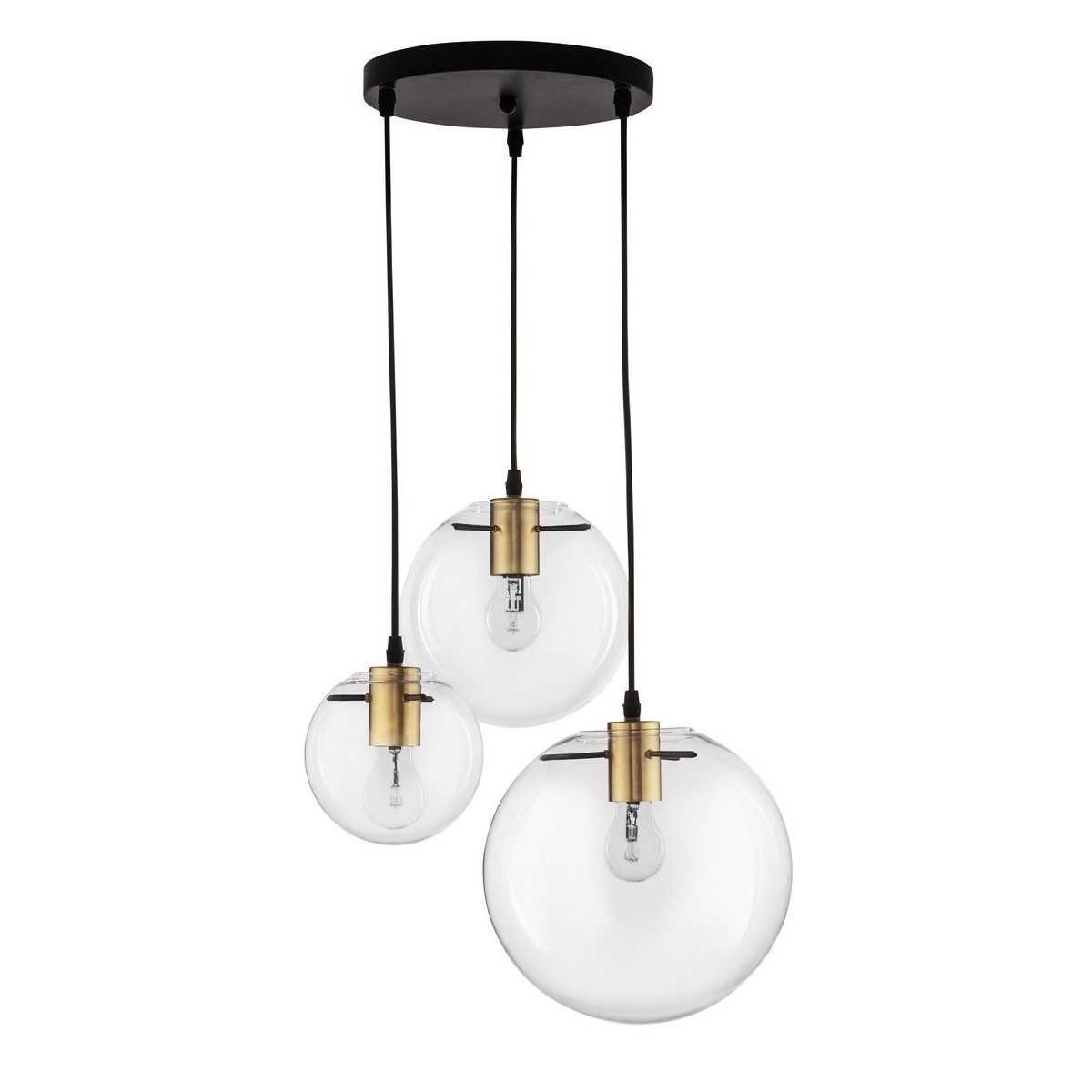 Nowoczesna lampa Luces Exclusivas UPATA LE41815 - kolor lampy - transparentny /czarny/złoty, materiał - metal/szkło