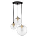 Nowoczesna lampa Luces Exclusivas UPATA LE41815 - kolor lampy - transparentny /czarny/złoty, materiał - metal/szkło