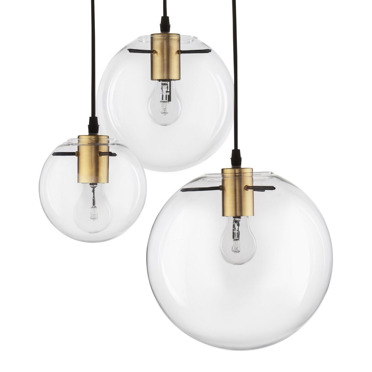 Nowoczesna lampa Luces Exclusivas UPATA LE41815 - kolor lampy - transparentny /czarny/złoty, materiał - metal/szkło